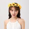 Sonnenblume Elastisches Stirnband Ungiftig Böhmische Haaraccessoires Blumenkranz Verstellbar Künstliche Gänseblümchen Blumen-Stirnband