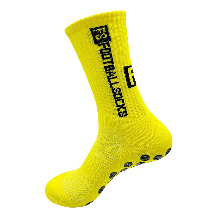 Neue Fußballsocken, mittellange Socken für Herren und Damen, selbstklebende Handtuchsohle, rutschfeste, atmungsaktive Basketballsocken, Laufsocken