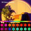 1pc Vibrant Sunset Projection Light - 16-Color Spectrum, USB Remote Control, Dynamic Color Changing LED Light - Creates Warm Hom