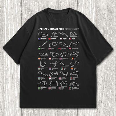 Tričko Kalendář sezóny F1 2026: Tričko pro fanoušky Formule 1