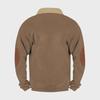 Men's Retro Embroidered Half-Open Cardigan Sweatshirt with European and American Style