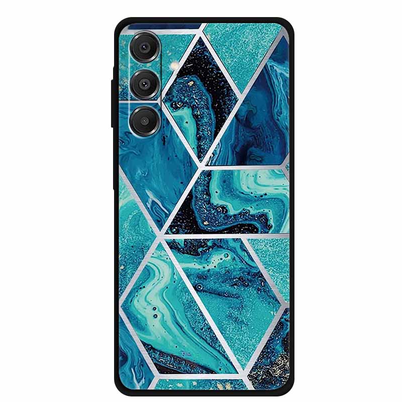 For Samsung Galaxy A14 A15 A16 5G Case Marble Soft TPU Phone Back Cover For Samsung A14 A15 4G Shockproof Silicone Painted Coque