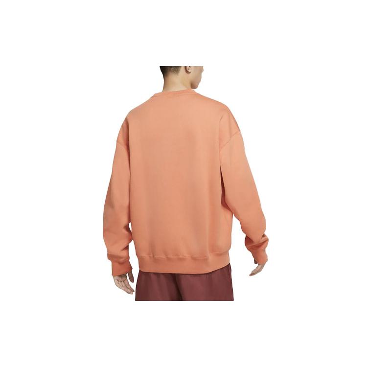 Nike Sweatshirts Men's Soft Orange Crew Neck Moderate Regular DA0318-863