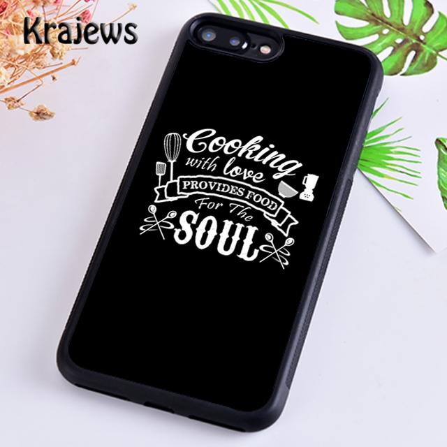 Krajews Cooking Is My Therapy Phone Case Cover For iPhone 17 Air 16 15 14 plus 11 12 13 pro max coque Shell Fundas