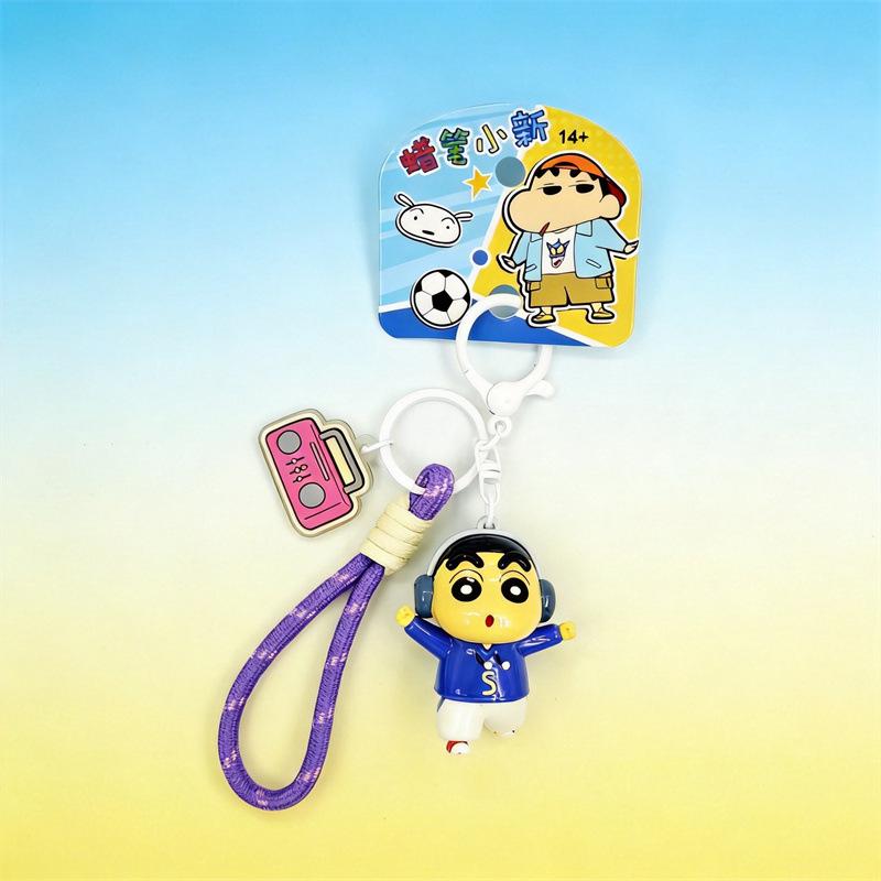 Crayon Shin-chan 3D Keychain with Woven Rope - Trendy Bag Accessory & Cute Gift