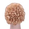 Women Flower Muslim Ruffle  Chemo Hat  Scarf  Head Wrap Cap