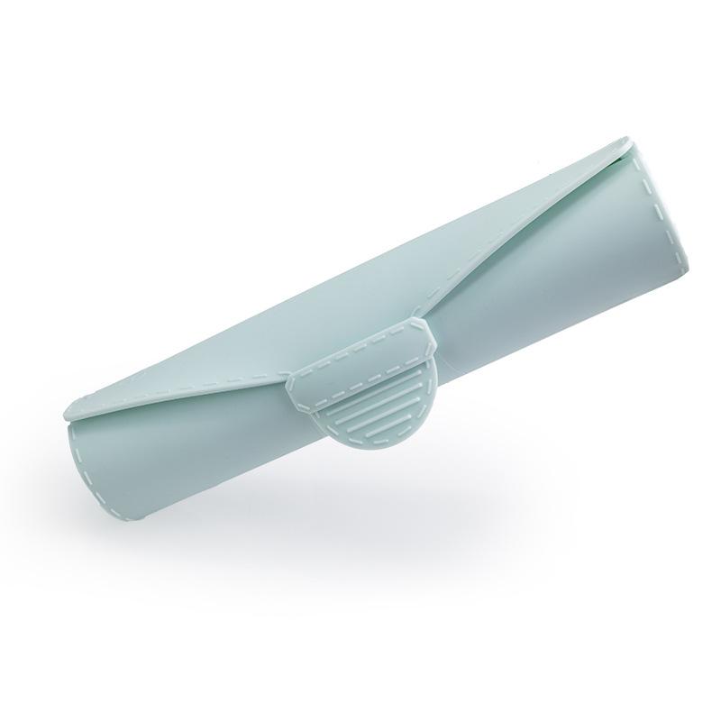 Makeup Brush Set Storage Bag, Desktop Makeup Brush Storage Silicone Bag, Silicone Makeup Brush Brush Bag. светло-зеленый