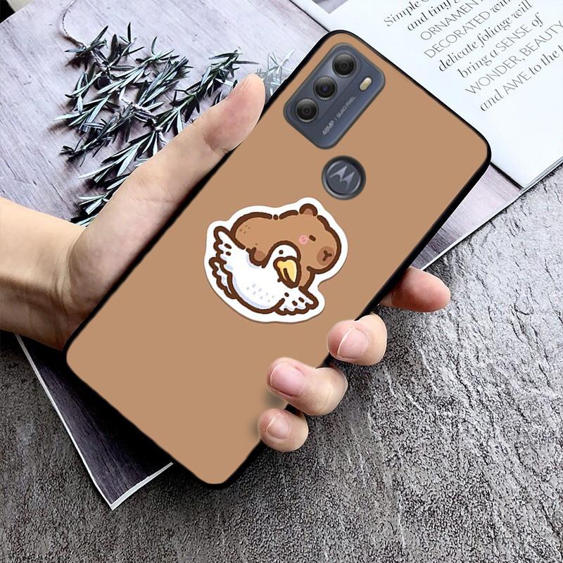 

Милый чехол для телефона с изображением капибары и животного для Moto G84 G23 G24 G31 G32 G41 G51 G52 G53 G54 G71 G82 G42 G62 G200 G Play G Stylus Moto G54