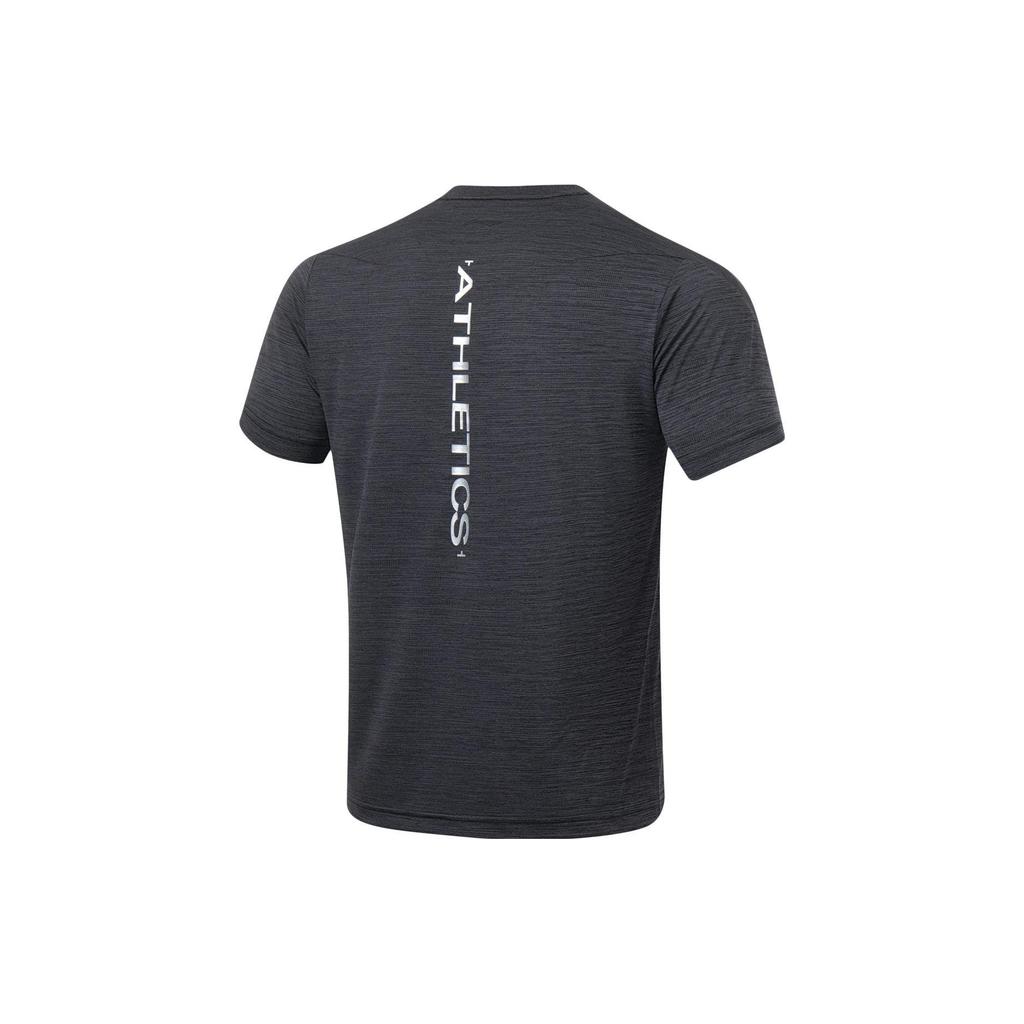 Li Ning Fitness Series T Shirt Men's Black Heather Gray ATSU725-2