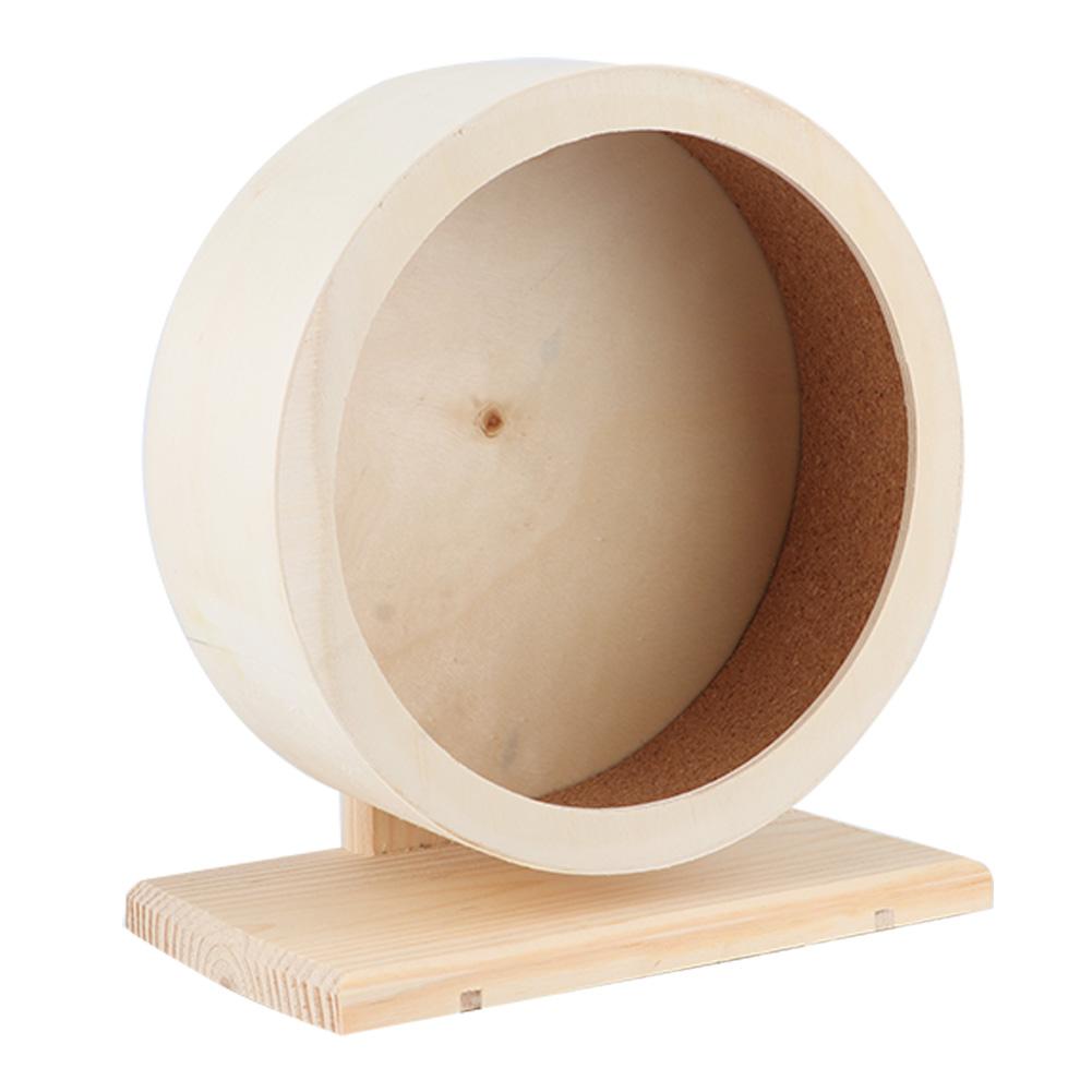 Hamster Small Pets Wooden House Funny Wheel Running Rest Nest Playing Exercise Toy
