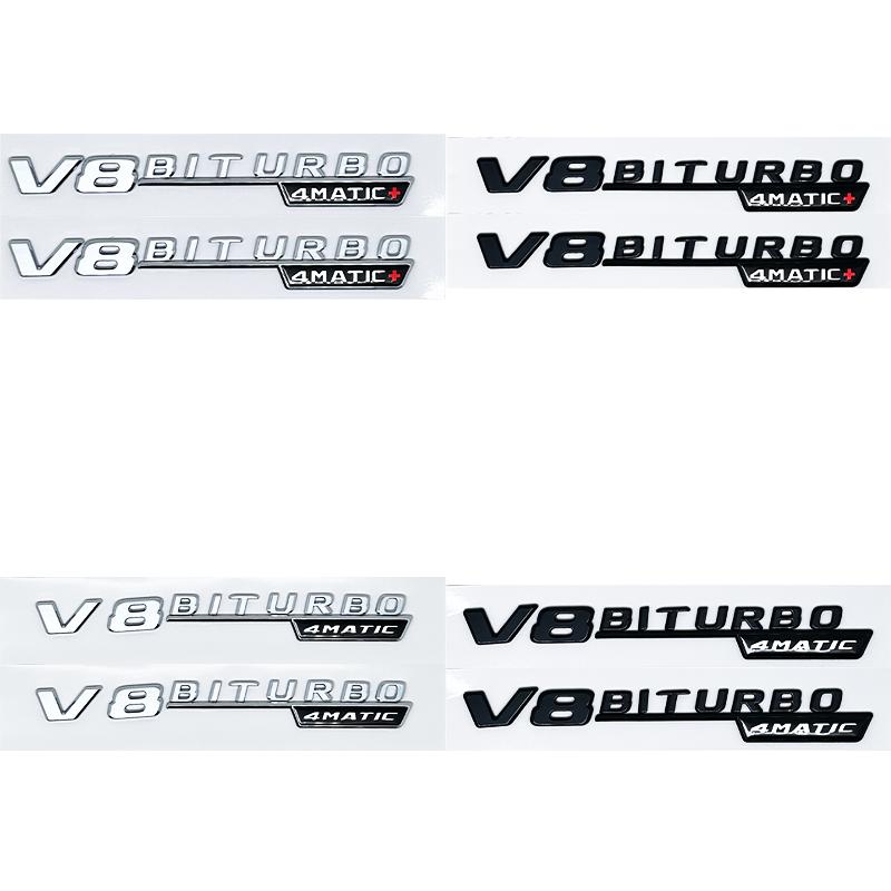 FUP1 Znak emblému blatníku vozu V8 BITURBO 4MATIC pro Mercedes AMG C63S W205 E63S W212 W213 S63 W222 GLC63 GLE6