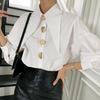 Spring Fashion Long Sleeve Shirt Pointed Collar Office Lady Blouse Office Women Shirts Turn Down Collar Loose Clothing