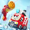 1 Kit Cartoon Backpack Water Gun Fire Truck Airplane Summer Vacation Beach Water Children's High-Quality Toy Water Gun