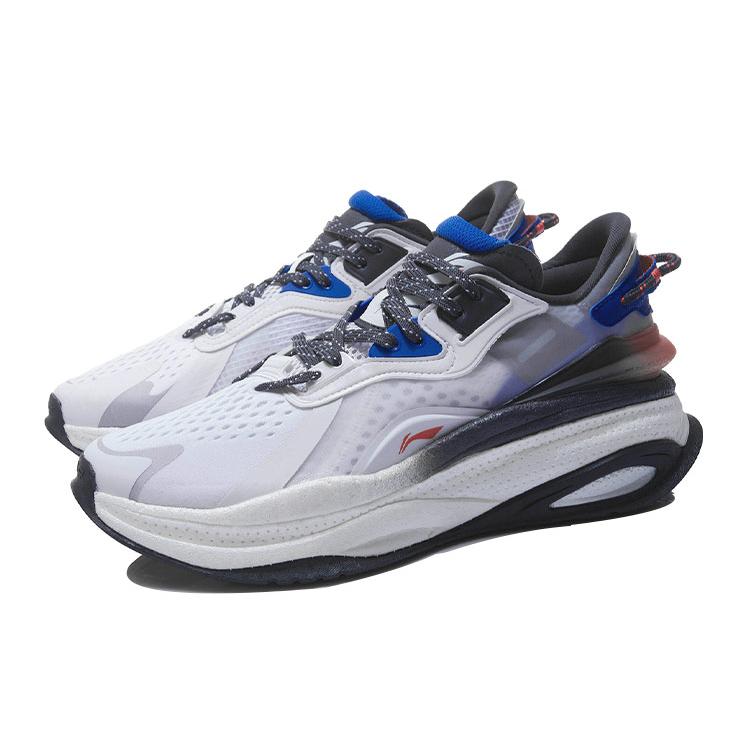 Li Ning Exceed 5 Slip Resistant Abrasion Resistant Low Top Running Shoes Men's White Blue AGLR025-1