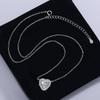 Women's Bestselling S925 Sterling Silver Heart Pendant Necklace with Moissanite Luxury Clavicle Chain Jewelry Accessory