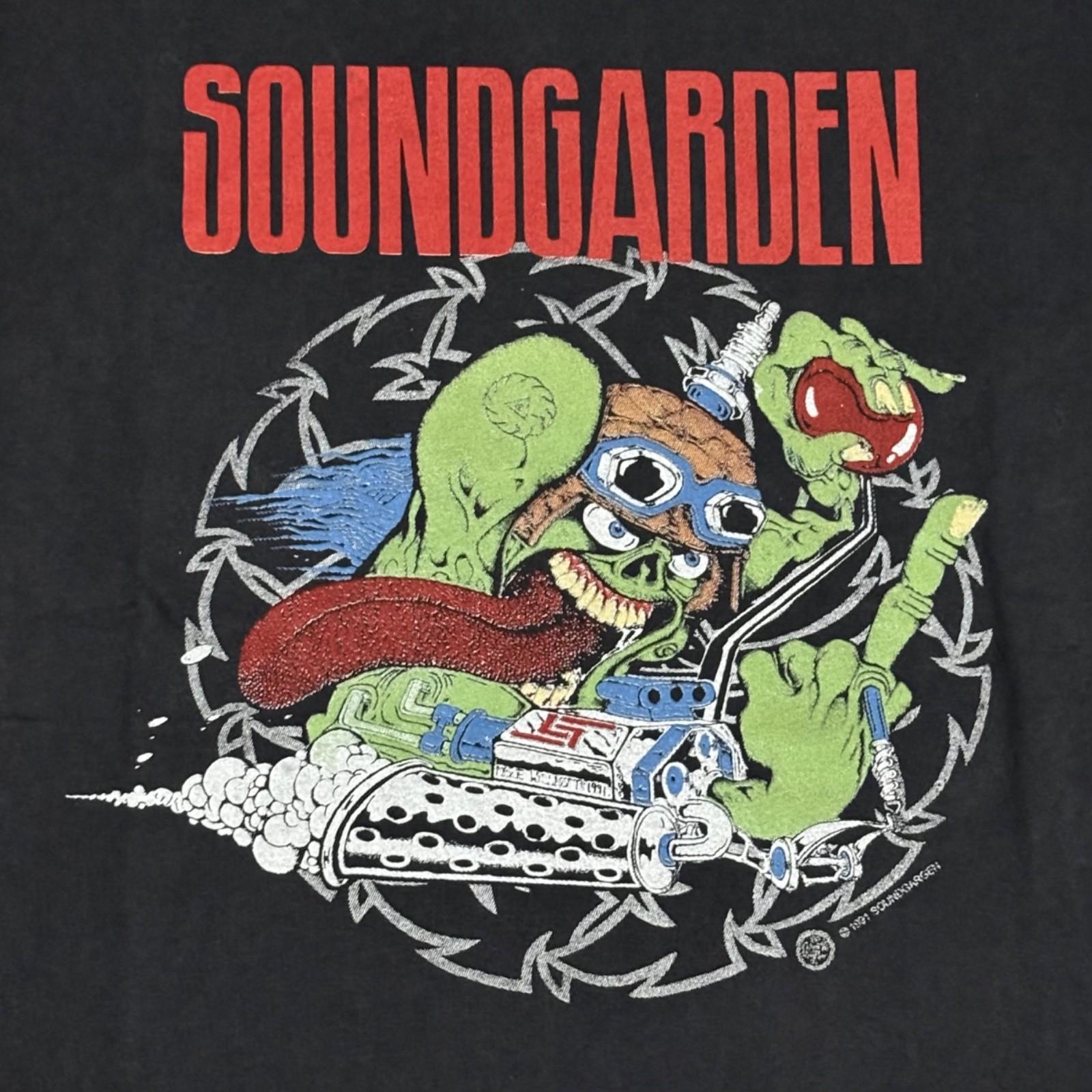 Vintage Soundgarden 1991 Tour Concert 90s Band Single Stitch Sz.L Shirt REPRINT XXXL