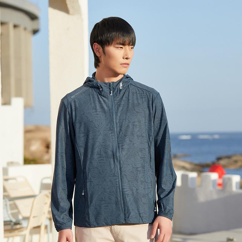 

Женская спортивная куртка с капюшоном для защиты от УФ-лучей на весну/лето - Дышащий кардиган на молнии с солнцезащитой L