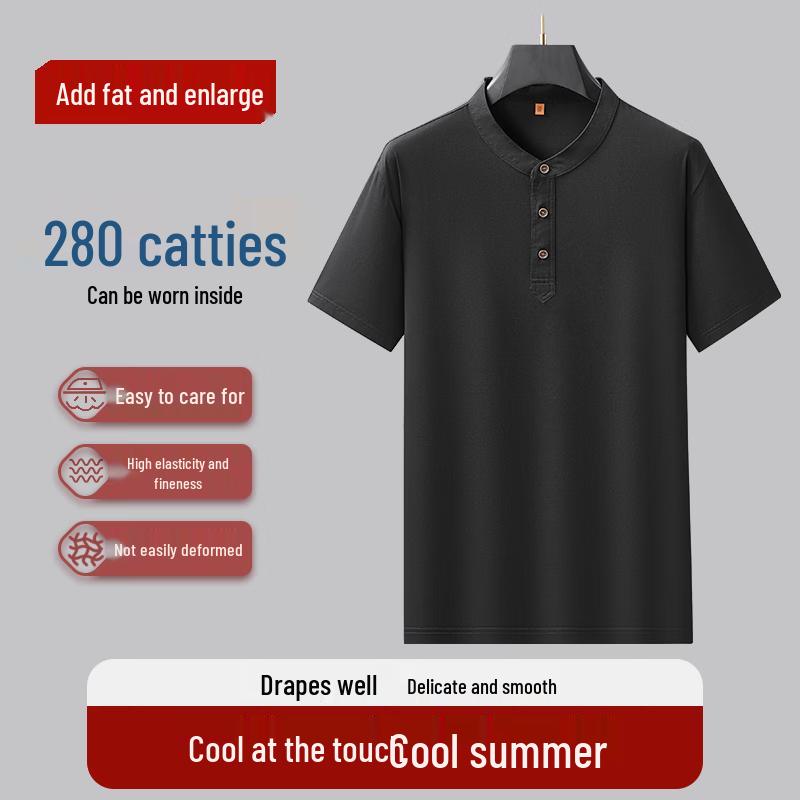 Dibenze Men s Plus Size Short Sleeve Polo Shirt 7XL/210