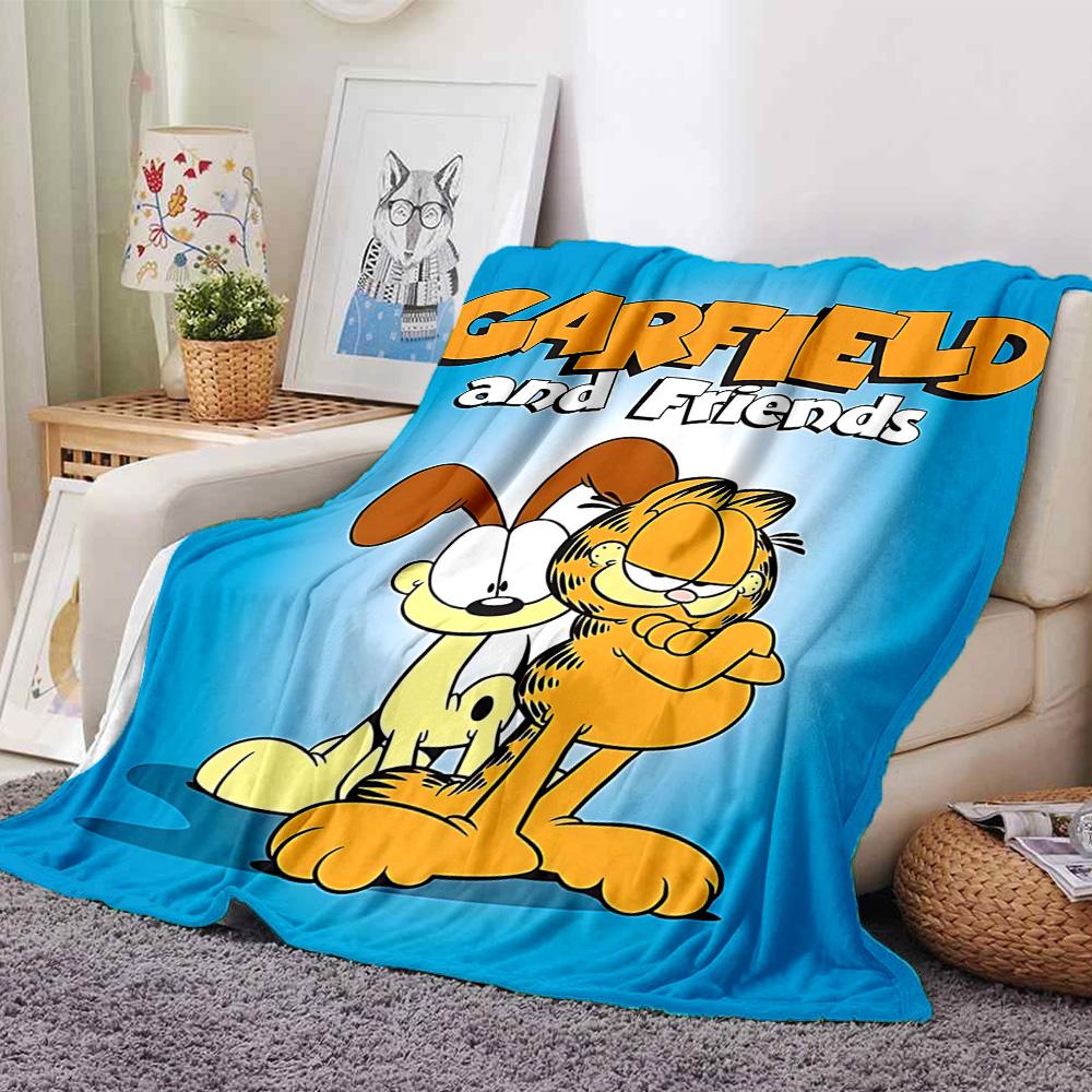 1pc Garfields Urgent Meal flannel Blanket for Super Soft Cute Comfort Blanket for Travel Bedding Couch Sofa Blanket Y72314