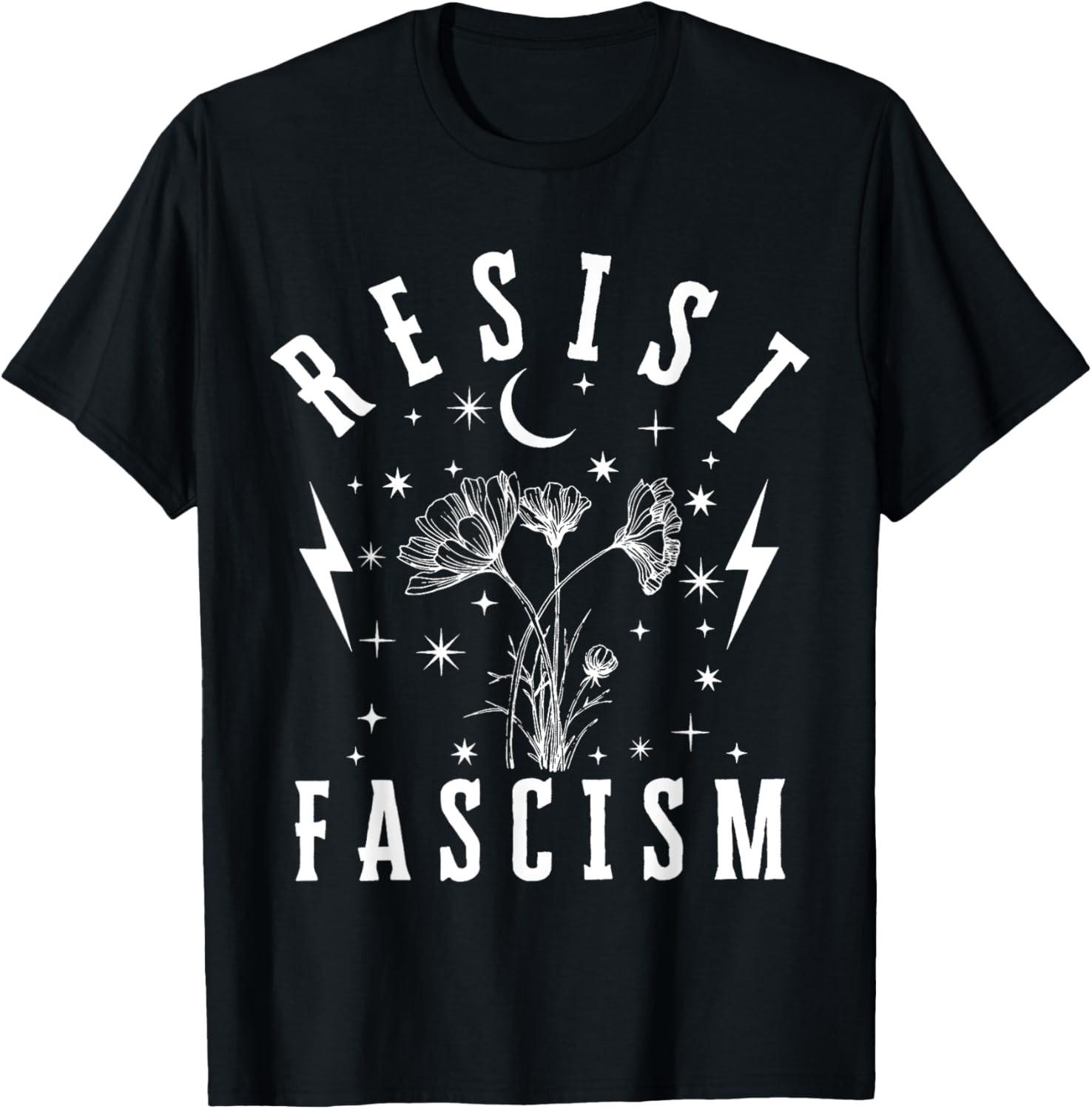 Resist Fascism T-Shirt S разноцветный