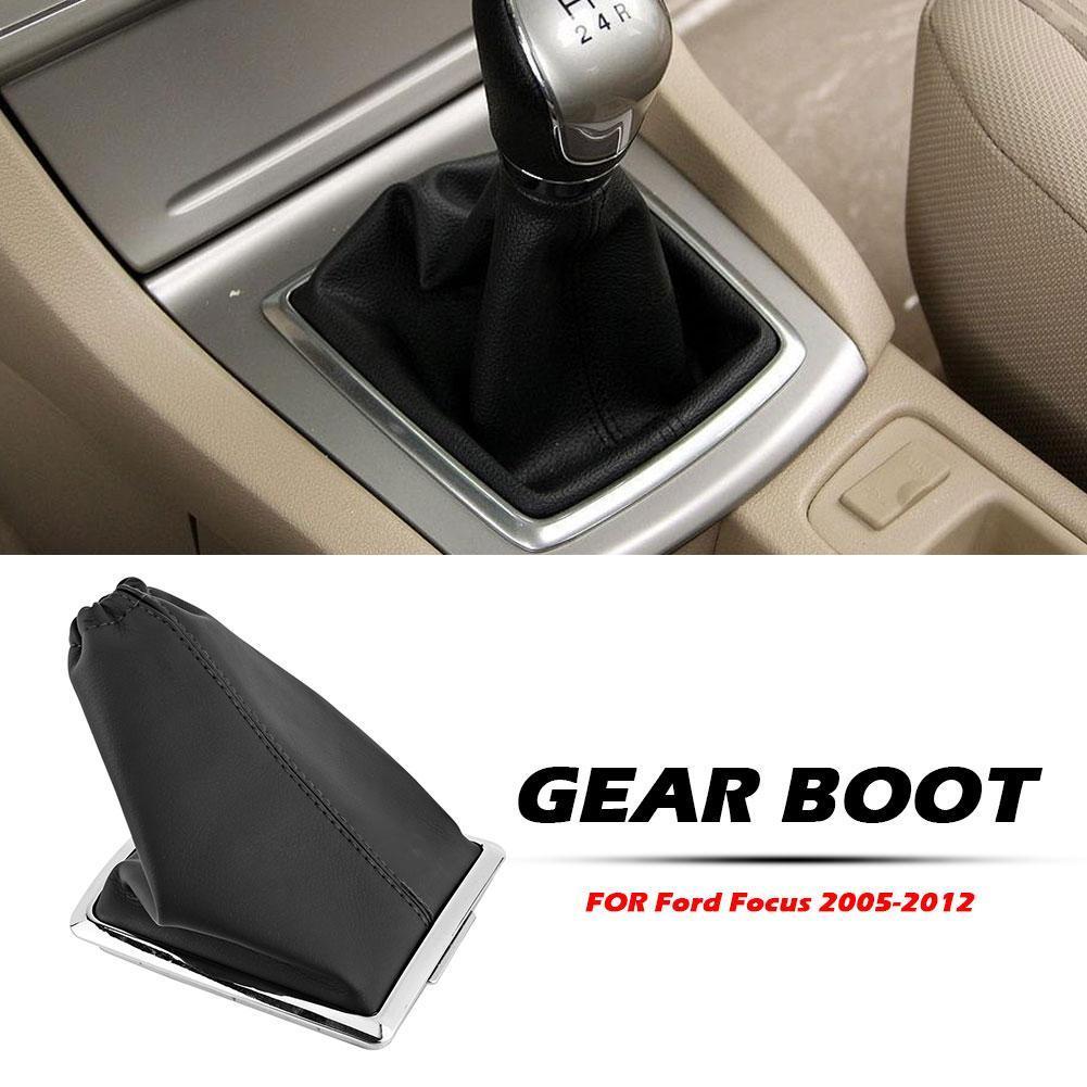 Dust Cover Case PU Leather Gaiter Boot Cover Car Gear Shift Knob Gaiter Boot Cover Case for Ford Focus 2005-2017 Accessories
