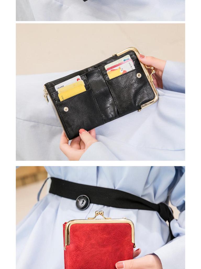 Women's 2023 Retro Multifunctional Folding Wallet & Coin Purse with Card Holder