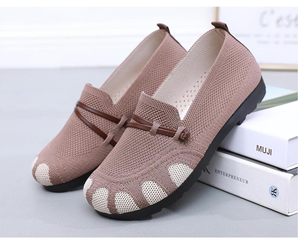 New Style Non-Slip Soft Sole Flat Shoes for Middle-Aged & Elderly Women - Spring/Autumn Comfort Shoes