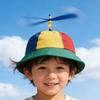 Rainbow Windmill Bamboo Dragonfly Cap Sun Protection Fishermen Cap Summer Beach Cap  Kids Adults