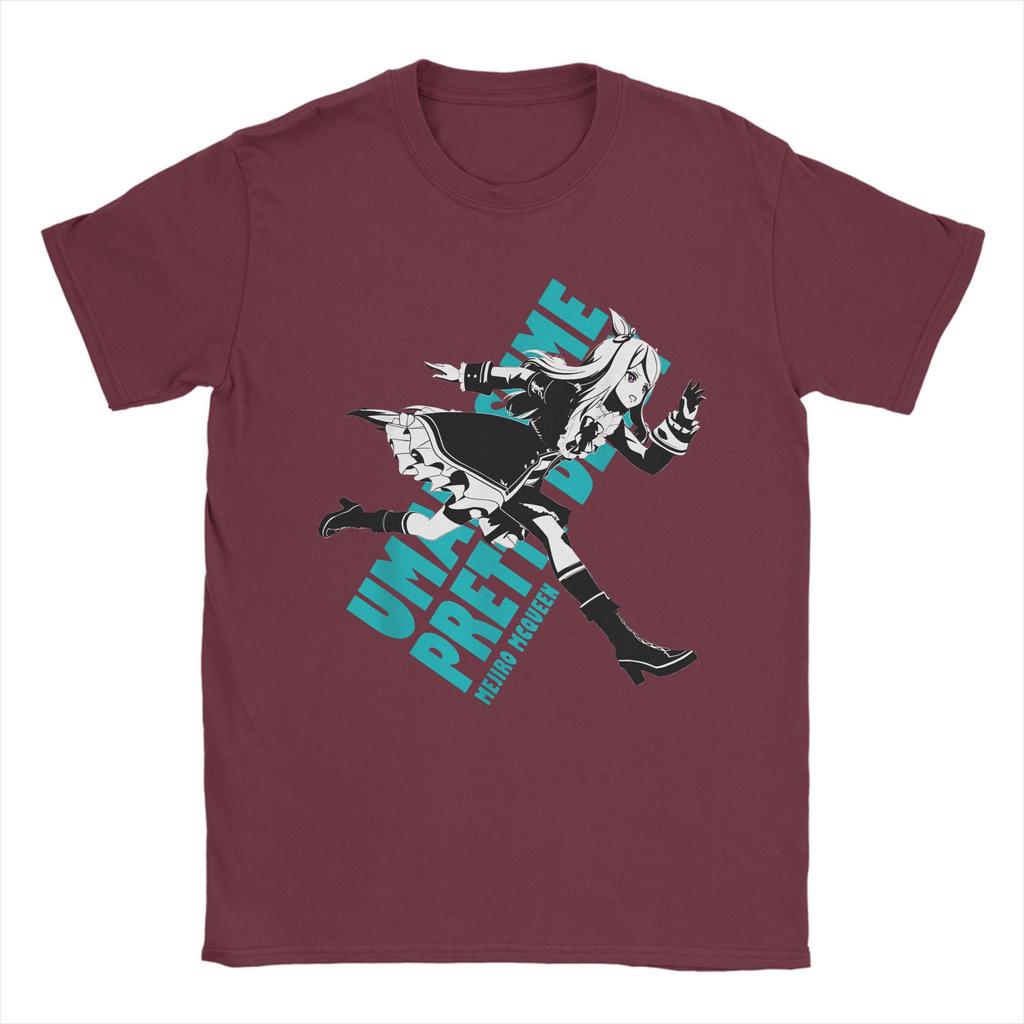 Mejiro McQueen Uma Musume Pretty Men T Shirts Cool Tees Short Sleeve Round Neck T-Shirt Pure Cotton Birthday Present Clothing