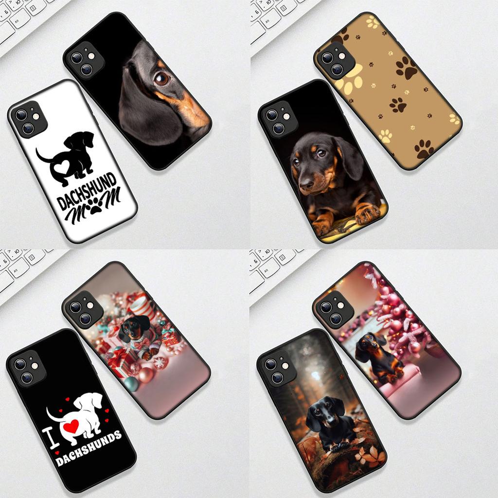 Cover for Samsung Galaxy S24 S25 S23 FE Ultra Plus S7 Edge S25+ S23+ A56 5G Casing Silicone Phone Case Wallpaper Dachshund Dog