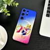 Cartoon E-Sailor M-Moons Phone Case For Samsung S26,S25,S24,S23,S22,S21,S20,Ultra,Plus,FE Black Soft Cover