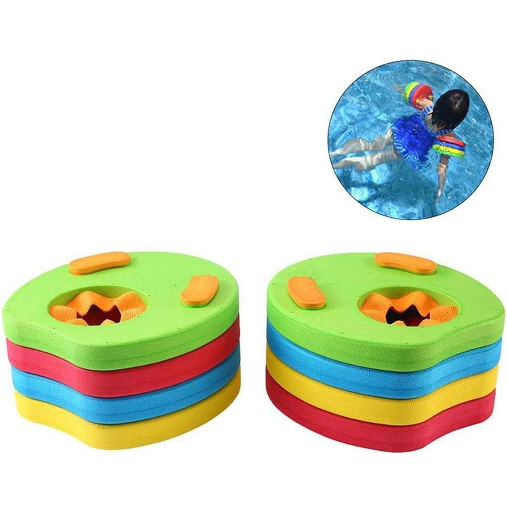 4 Pieces Swimming Buoy Discs EVA Foam Safe Armbands Set Kids Adults Aiding Tool Circles Rings Strong Bearing Capacity
