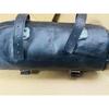 Tool Bag Motorcycle Leather Pouch Goat Strap Buckle Closure Roll Saddle Luggage