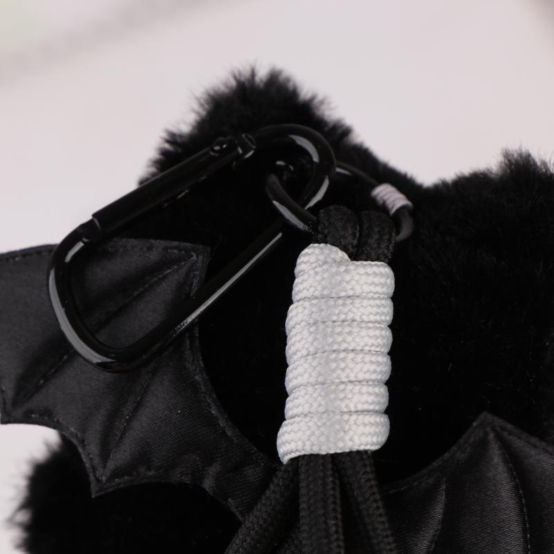 1 Piece 10Cm Ghost Wings Little Black Cat Plush Toy Doll Pendant Ins Big Eyes Punk Bag Decoration For Boy Girl Birthday Gifts
