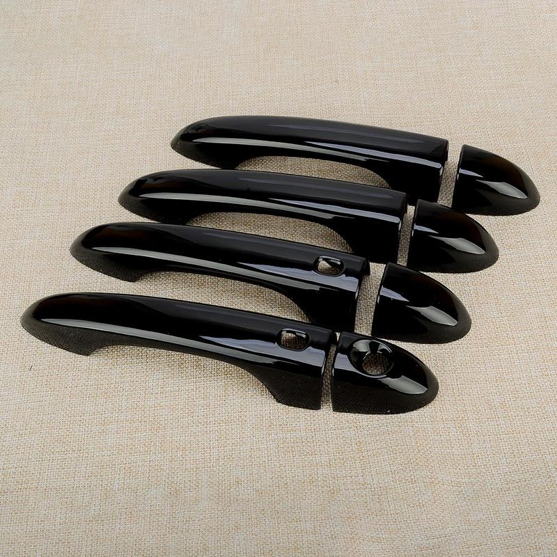 1 Set Smart Door Handle Cover Trim ABS Fit for Maserati Ghibli Sedan 2014 2015 2016 2017 2018   - Glossy Black