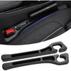 2PCS Car Seat Gapster, Car Seat Gap Filler For Filling Gaps Between Consoles, No Drop Seat Guard With Storage Slot, Black