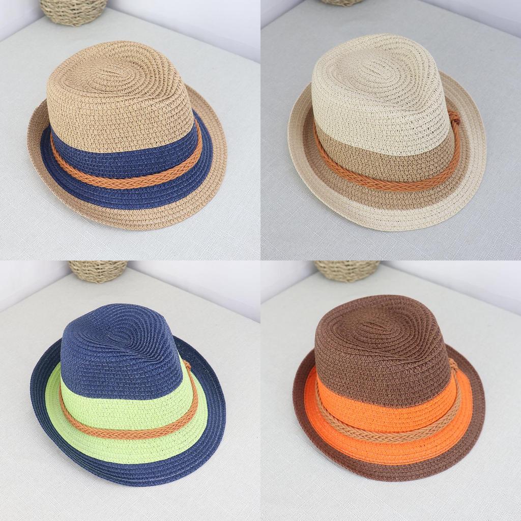 Summer Men And Kids Straw Hat With Sun Protection And Breathable Handwoven Fabric For Beach And Outdoors