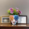 Creative Handmade Painted Colorful Human Face Resin Flower Pot For Garden, Courtyard, Home, Balcony Decoration And Display Piece