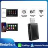 2 In 1 Wired To Wireless Carplay Adapter for IOS Android Wi-Fi 6 Bluetooth 5.4 Auto Smart USB Dongle Plug and Play Carplay Wireless Adapter