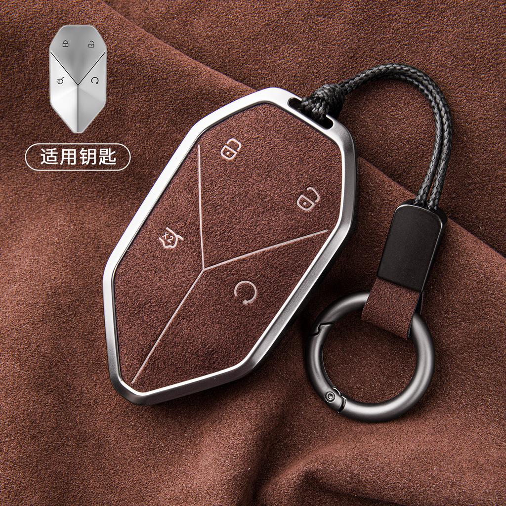 Car Suede Key Case Cover Shell Keychain for Formula Leopard 3 5 8 7 2025 Interior Decoration Accessories