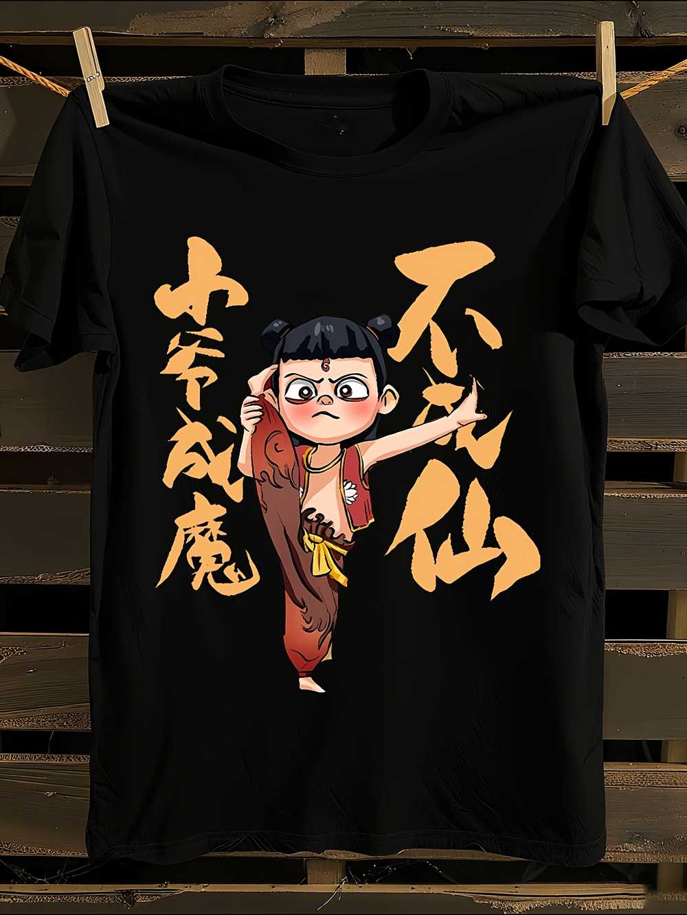 Nezha Chinese Folklore T-Shirt L