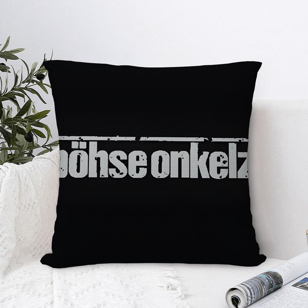 B-Bohse O-Onkelz Rock Pillow Case Sofa Decorative Home Double-sided Printing Short Plush Cushion Cover Throw Pillow Cover Gifts