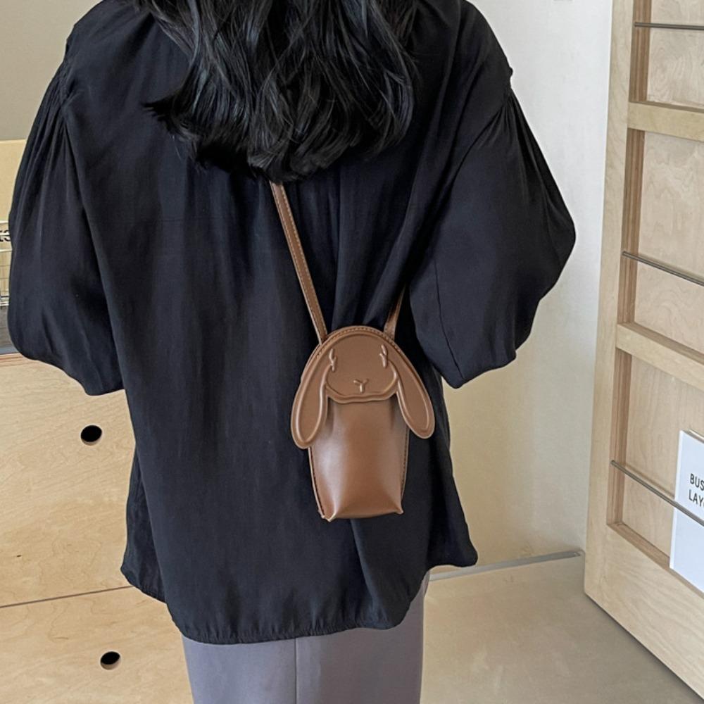 Mini Bunny Phone Bag Cartoon PU Leather Bag Trendy Rabbit Crossbody Bag  Gift