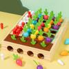 Kid's Wooden Radish Pull Memory Game - Interactive Desktop Toy for Toddlers & Parents