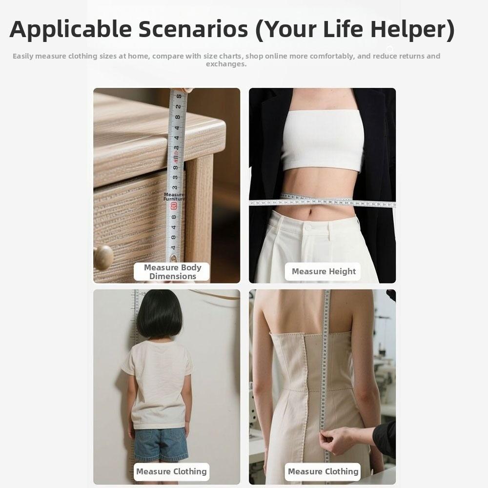 One Click Rebound Soft Leather Ruler Multifunctional Clothing Tailor Ruler  Clothing Tailor