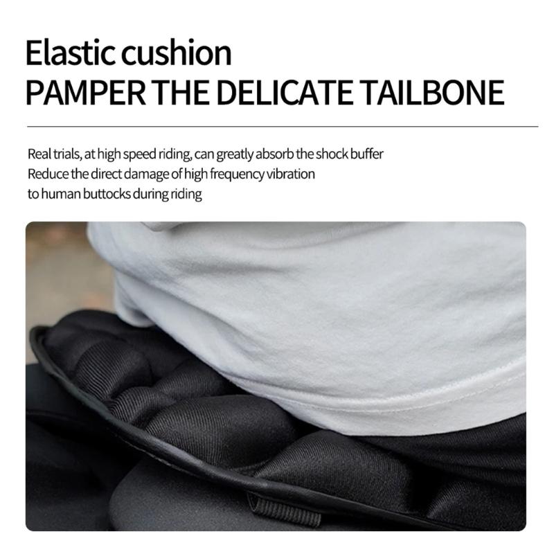 Motorcycle Seat Cover Front Rear Seat Cushion Thicken Breathable Cover Shock Absorption Seat Pad Cushion for Long Ride