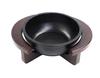 Asahi Bibimbap Pot, 18.5cm Diameter (with Wooden Frame), Cast Iron, Commercial Grade