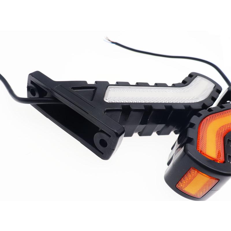 2 Pack Side Marker Light Signal Light Truck Turn Trailer LED Neon Light Bar 24V Truck Position Light Waterproof Triple Side Light Amber Red White