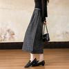 De Mana Elegant Petite Commuter Mid-Length Straight Skirt