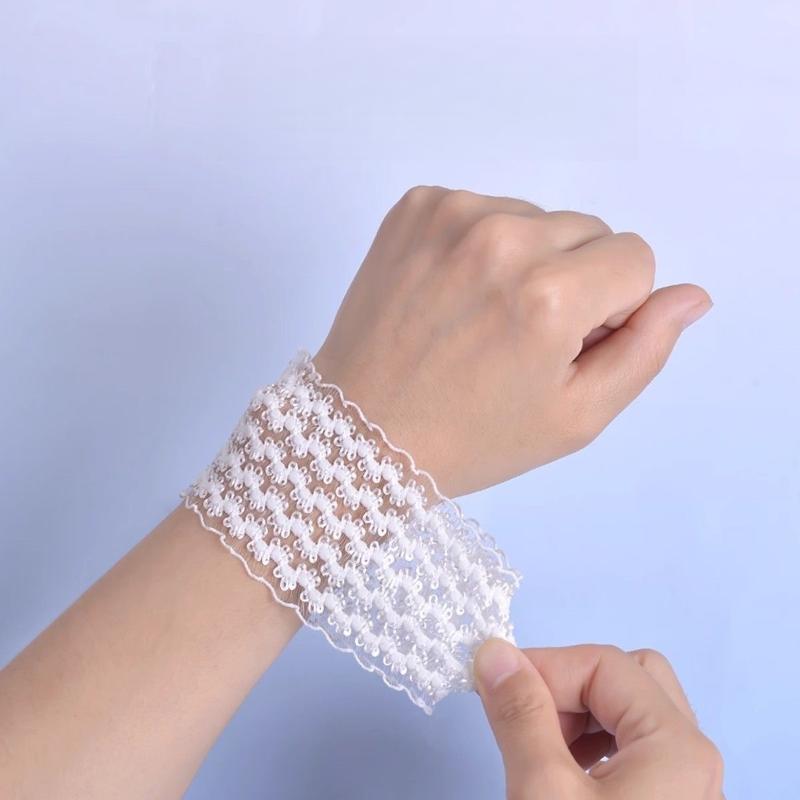 2 Pairs Shirt Sleeve Fixer Flexible Hand Sleeve Wrist Ornament Breathable for Men and Women Daily Accessories